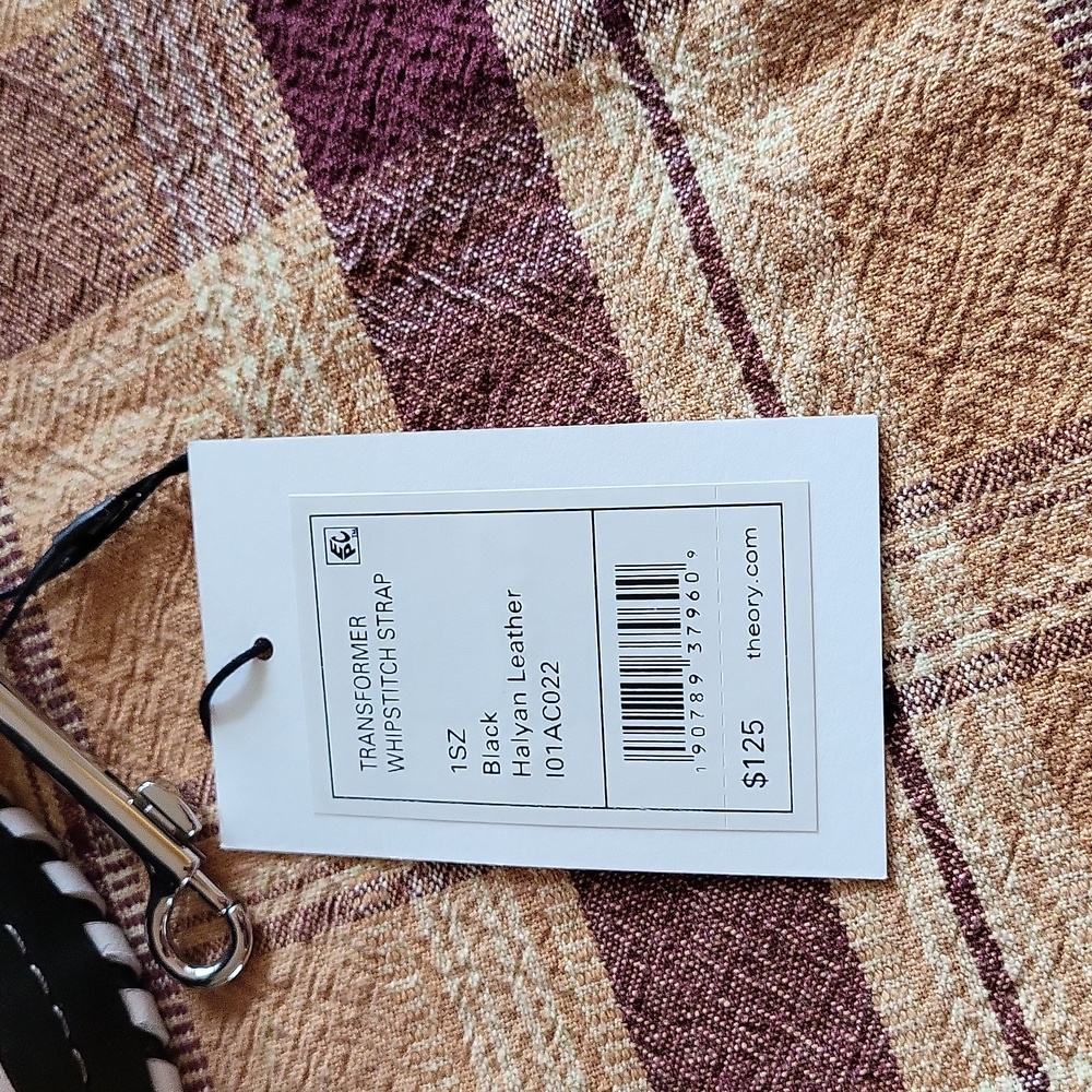 Theory Transformer whipstitch Genuine Leather strap Nwt - Picture 3 of 5